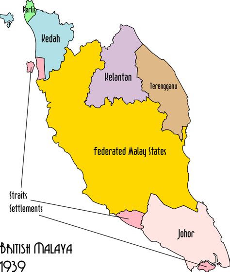 Se elaboran vinos a base de las variedades emblemáticas; Clipart - Political Map of British Malaya, 1939
