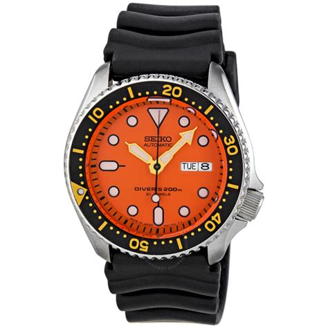 Seiko Diver Automatic Orange Dial Mens Watch Skx011j1 Diver Seiko
