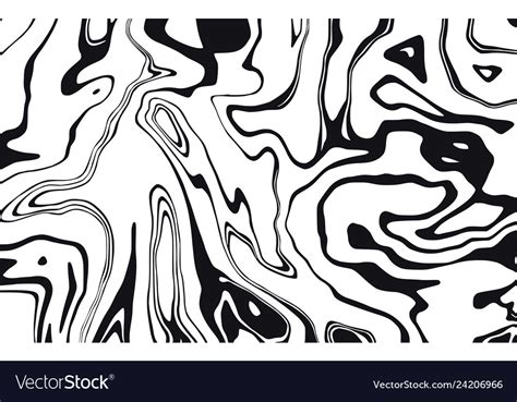 Marble Texture Dynamic Liquid Pattern In Black Vector Image