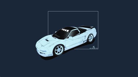 Wallpaper : nsx, Honda NSX, JDM, Japanese cars, vector, digital art