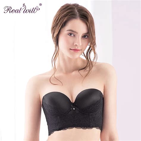 Realwill Molded Cup Seamless Bra For Formal Dress Elegant Push Up Women Gather Seamless Bra
