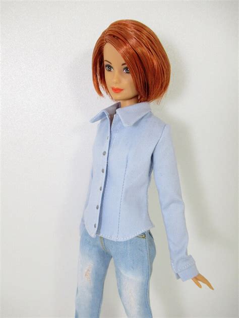 Barbie Clothes Doll Clothes Fitted Shirts For For A Barbie Etsy