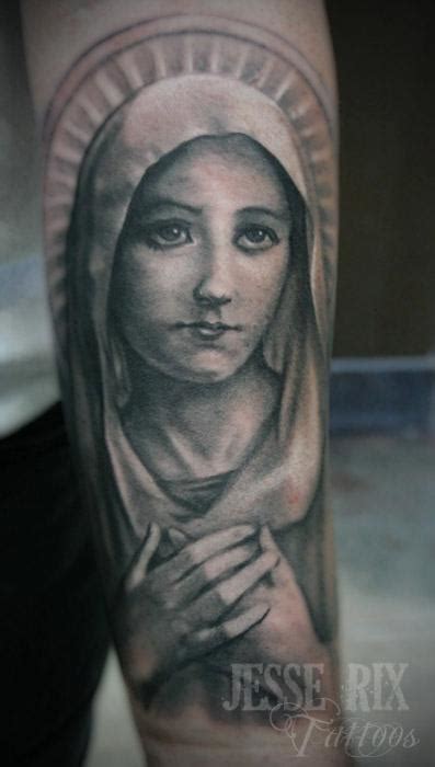 Virgin Mary Tattoo By Jesse Rix Tattoonow