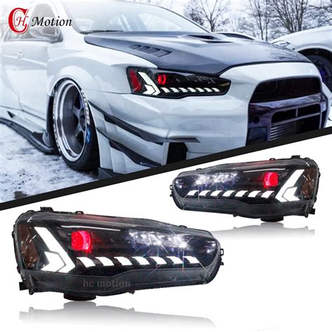 Buy Hcmotion Led Headlights Assembly Fit For Mitsubishi Lancer Evo X