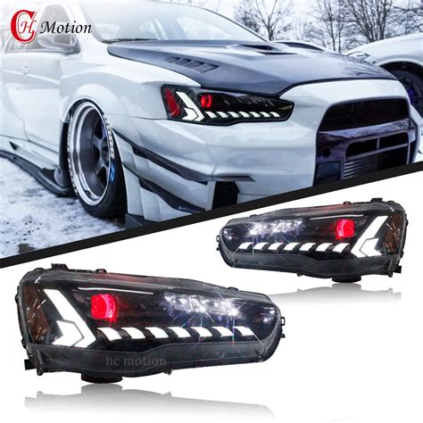 Buy HCmotion LED Headlights Assembly Fit For Mitsubishi Lancer EVO X