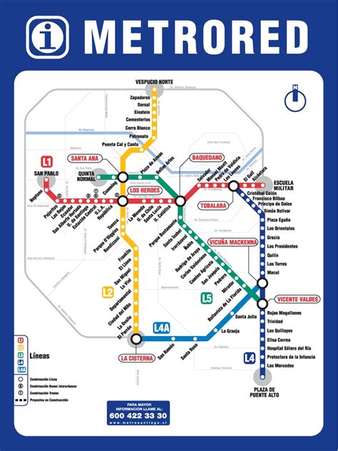 Santiago Mappa Della Metropolitana Santiago Del Cile