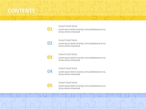 Puzzle pieces powerpoint template is a free puzzle template for microsoft powerpoint 2007 and 2010 presentations. Free PPT Template - Yellow and Blue Puzzle Pattern