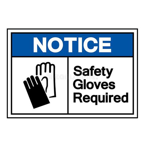 Safety Gloves Required Sign Banner House