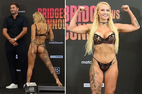 Boxer Ebanie Bridges Flashes Her Boobs at Reporter To Show Her Risqué Weigh In Outfit Page