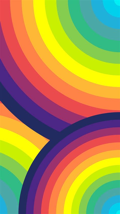 Download Wallpaper 938x1668 Circles Colorful Rainbow Arc Iphone 87