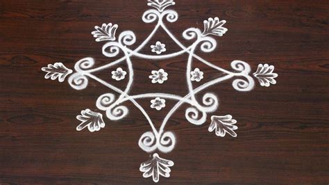 Beginners Kolam Designs With 5 To 1 Dots Simple Muggulu Designs With