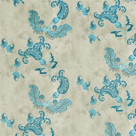 Paisley Turquoise Wallpaper Barneby Gates Wallpaper Bg0800202 Wallpaper