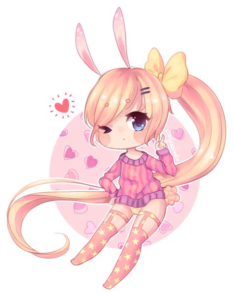 anime bunny girl with pink hair anime girl