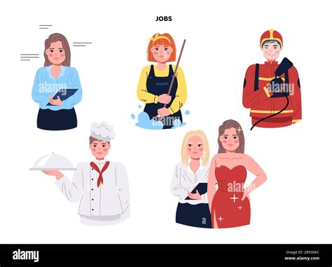 People At Different Jobs Set Stock Vector Image And Art Alamy