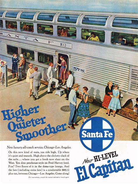 Remarkably Retro Train Santa Fe Railroad Art
