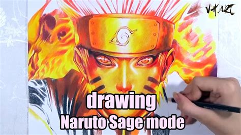 Drawing Naruto Sage Mode Naruto Shippuden Vh Art Youtube