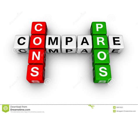 Pros and cons stock illustration. Illustration of pros 