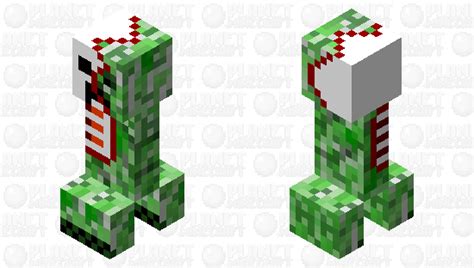 Half Skeleton Zombie Creeper Minecraft Mob Skin