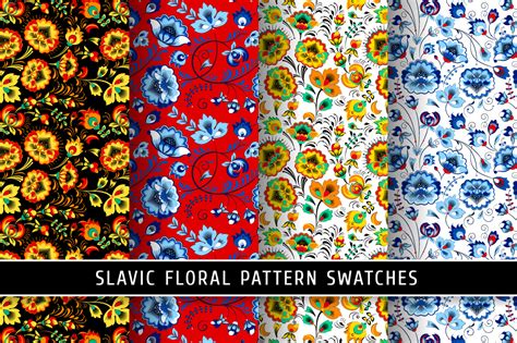 Floral Slavic Seamless Patterns 1 Graphic By Snowstorms Box