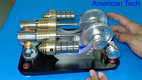 Stirling Engine Generator Kit 2 Cylinder Parallel Bootable Micro