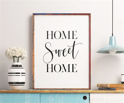 Home Sweet Home Printable Art Inspirational Quote Printable Home