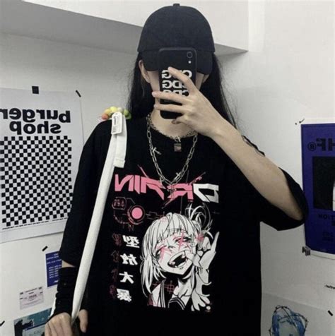 Oversized Anime Girl T Shirt Harajuku Fashion Unisex Etsy