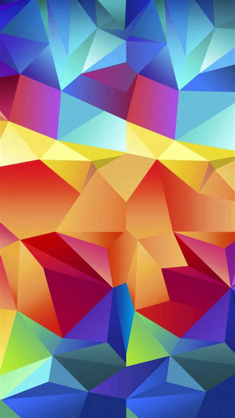 Download Samsung Galaxy S5 Colorful Polygon Wallpaper