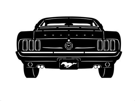 Ford Mustang 1969 Back Silhouette Svg Dxf Eps Pdf Clip Etsy Ireland