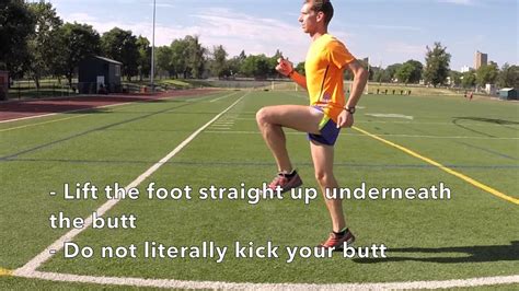 Butt Kicks Running Form Drill Demonstration Youtube