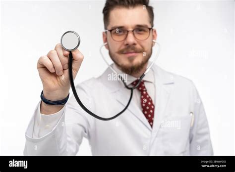 Doctor With Stethoscope In A Hospital Stock Photo Alamy