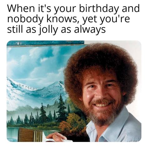 Bob Ross Happy Birthday Memes