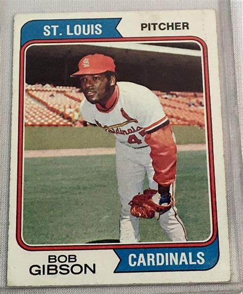 Lot 1974 Topps 350 Bob Gibson St Louis Cardinals Baseball Card