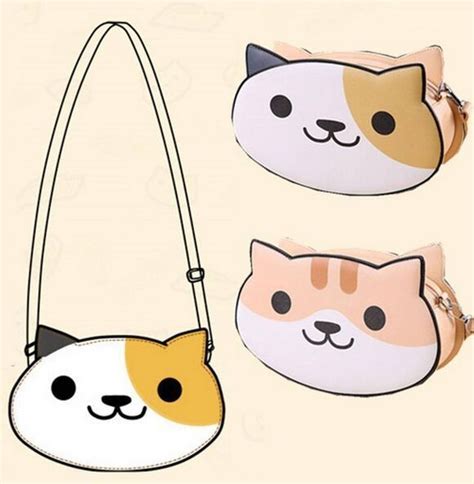 Japanese Kawaii Cartoon Cat Bag Cat Bag Neko Atsume Kawaii Bags