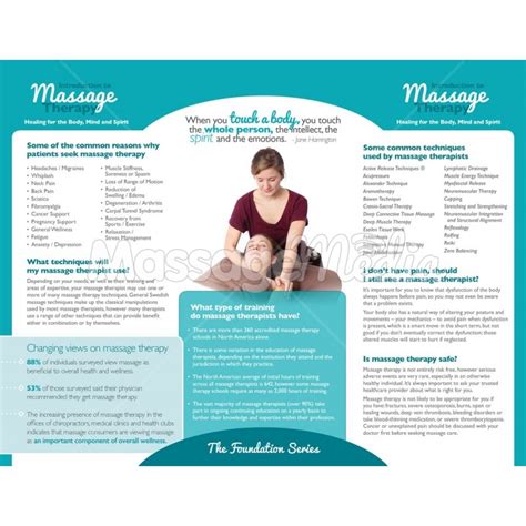 Massage Therapy Introduction Brochure