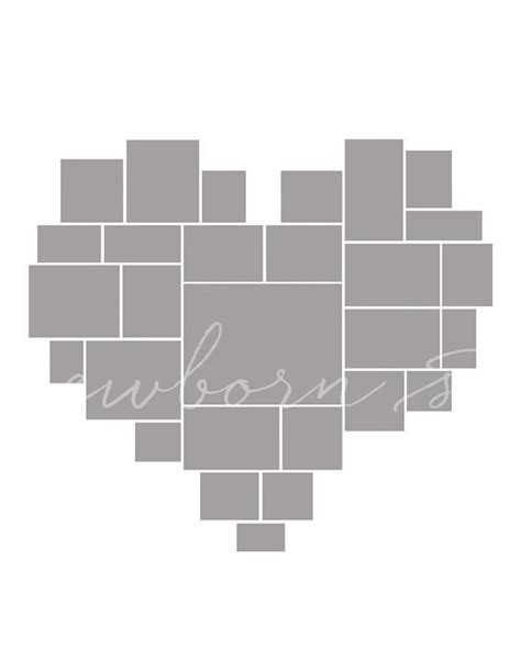 Heart Collage Template Photoshop 28 Photos Mothers Love Etsy In 2021