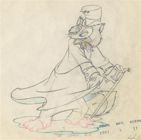 Howard Lowery Online Auction Disney Pinocchio Fine Animation Drawing