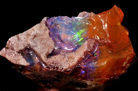 A mineral of hydrated silica. Fire opals are amazing (and here's why) | Fire opal ...