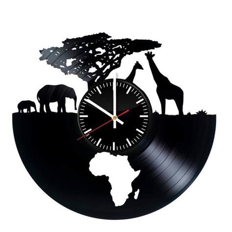 Africa Artwork Vinyl Record Wall Clock Unique T For Kids And