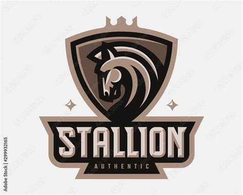 Stallion Modern Mascot Logo Horse Template Design Emblem For A Sport