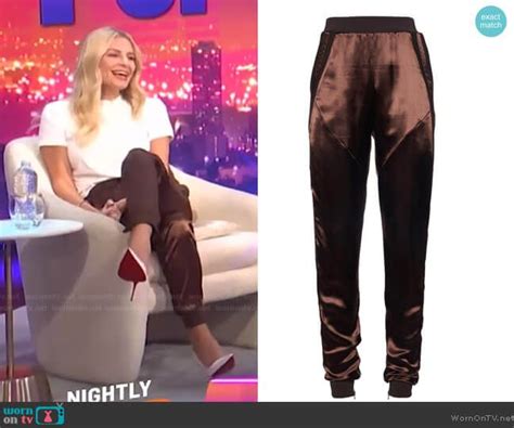 Morgans Brown Satin Jogger Pants On E News Nightly Pop In 2022