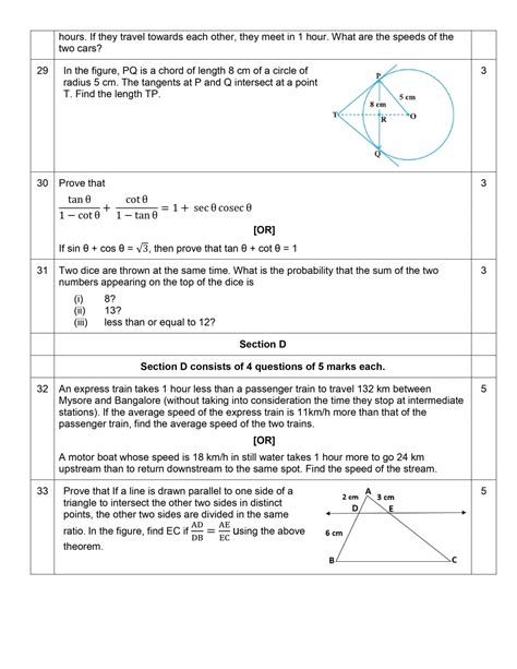 Cbse Class 10 Math Basic Sample Paper 2023 With Solutions And Marking Scheme India Today