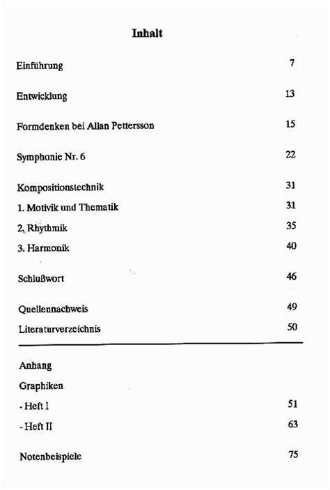 Inhaltsverzeichnis