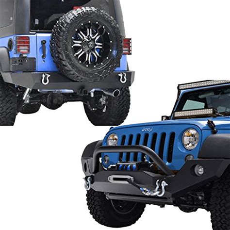 Buy E Autogrilles 07 17 Jk Jeep Wrangler Rock Crawler Front Bumper With