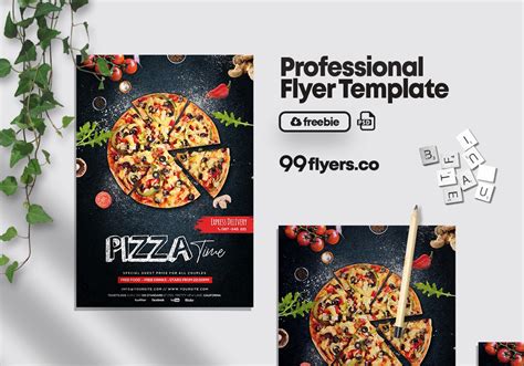 pizza restaurant free psd flyer template 99flyers