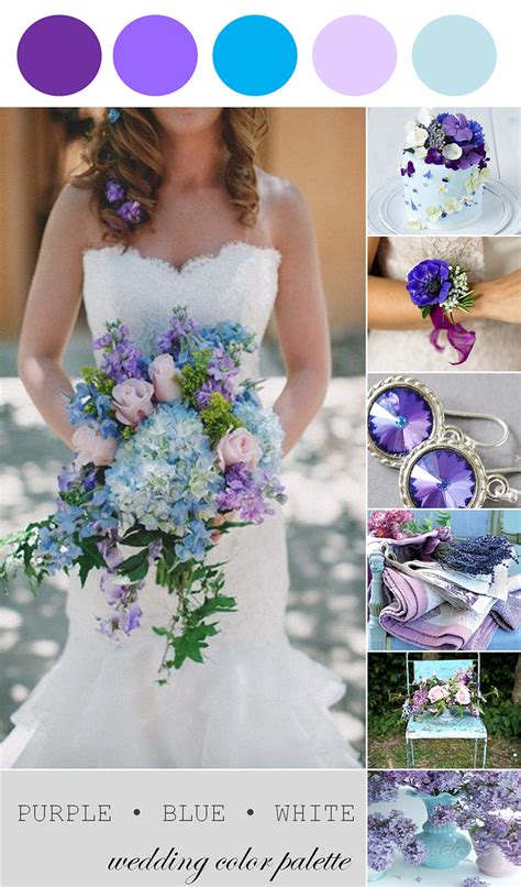 Wedding Color Palette Purple Blue And White The Perfect Palette