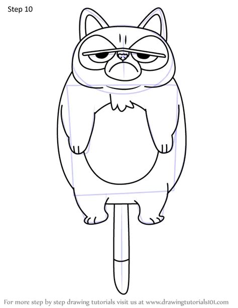 Step By Step How To Draw Grumpy Cat From Looped