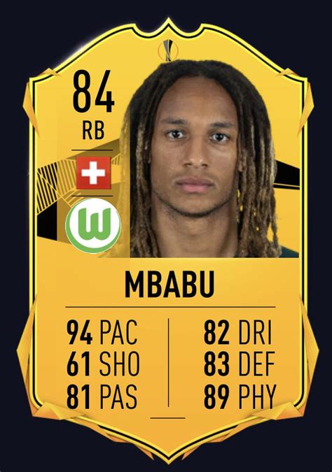 In the game fifa 21 his overall rating is 79. Potential RTTF Mbabu if Wolfsburg make it out the groups ...