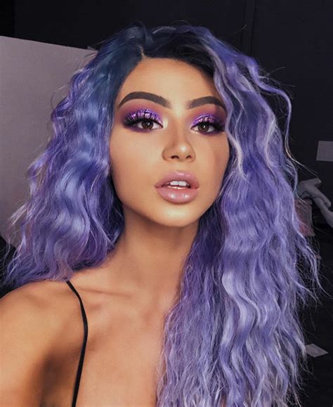 Kristen Hancher 💜 Uploaded By Broke G On We Heart It Purple Hair Hair Makeup Gorgeous Hair
