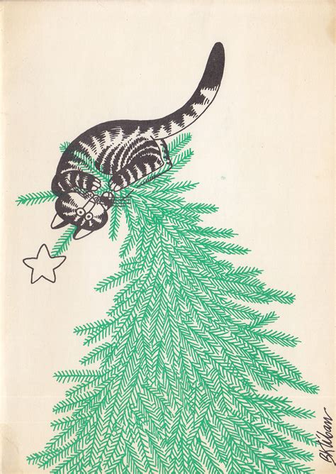 Bernard Kliban Christmas Card Illustration Noel Christmas Illustration