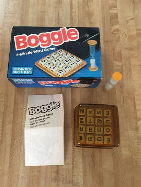 Boggle is one of the most popular word search games. Boggle 3-Minute Word Game Parker Brothers 1987 COMPLETE # ...